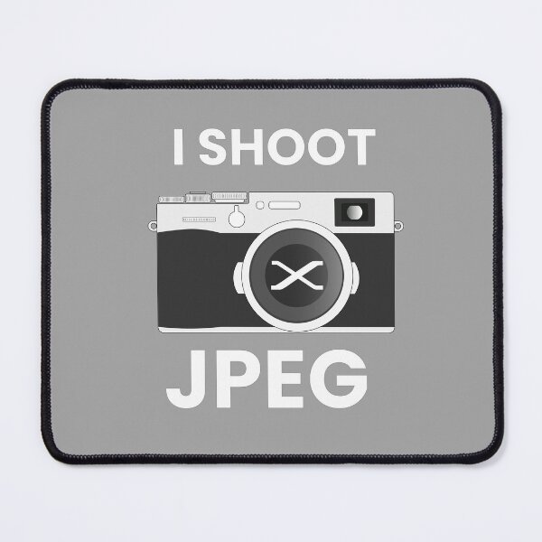 Item preview, I Shoot JPEG – Fuji Photographer Humor Design for Film Simulation Lovers - white lettering designed and sold by MarcVan.