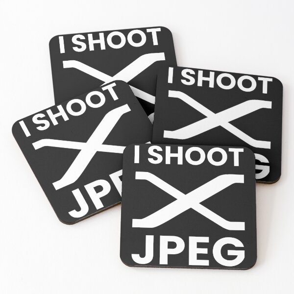 Item preview, I Shoot JPEG – Fuji Photographer Humor Design for Film Simulation Lovers - white lettering X designed and sold by MarcVan.