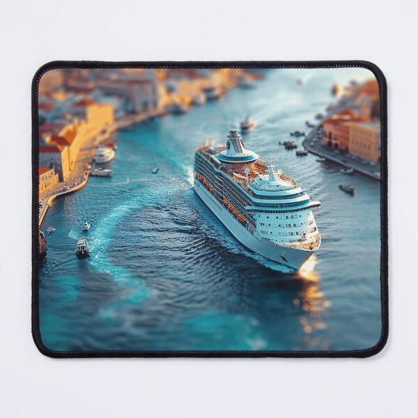Item preview, A cruise ship docked beside a sunny island 3 designed and sold by FlaskLab.