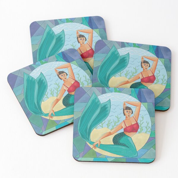 Item preview, Cubist mermaid - Mermay abstract cubism designed and sold by SorceressApprentice.