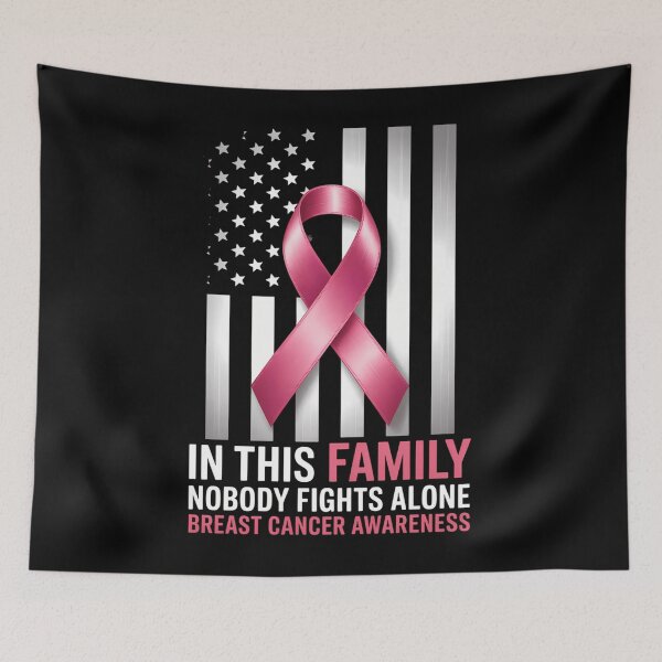 Item preview, Breast Cancer Awareness Us Flag Family Support designed and sold by aidenpier.
