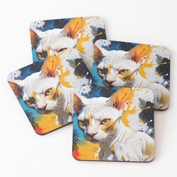 Item preview, Romantic in  splash colors cat Sphynx  designed and sold by nataliakuruch.