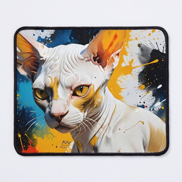 Item preview, Romantic in splash colors cat Sphynx designed and sold by nataliakuruch.