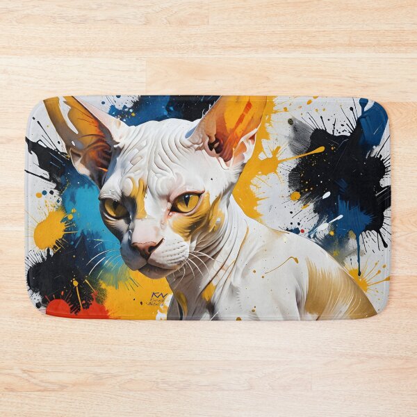Item preview, Romantic in  splash colors cat Sphynx  designed and sold by nataliakuruch.