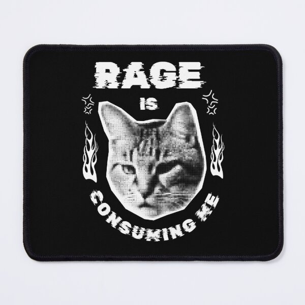 Item preview, Rage Is Consuming Me Silly Staring Cat Meme designed and sold by DesignDazzles.