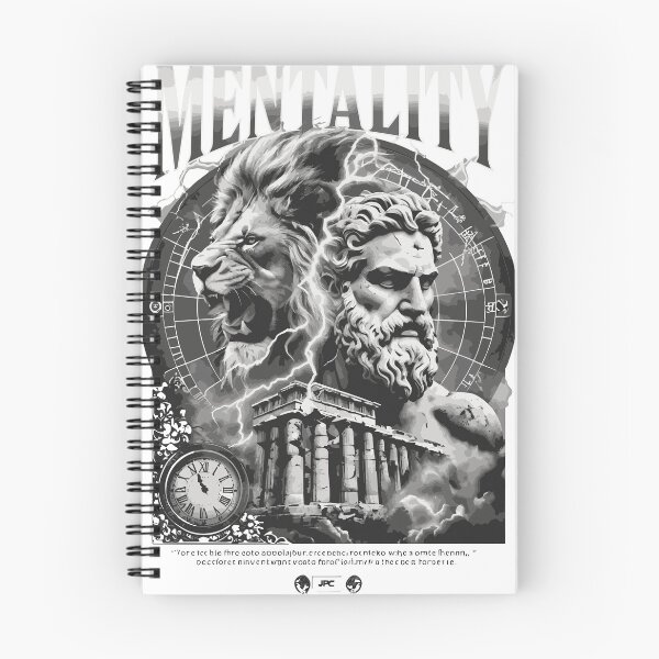Item preview, Mentality – Lion and Zeus Power Aesthetic with Lightning and Greek Temple designed and sold by hakkimsyed.