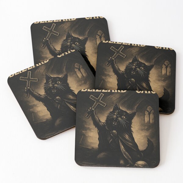Item preview, Ozzy Pawsbourne – Blizzard of Cats | Gothic Vintage Cat Rock Design designed and sold by bvnf.