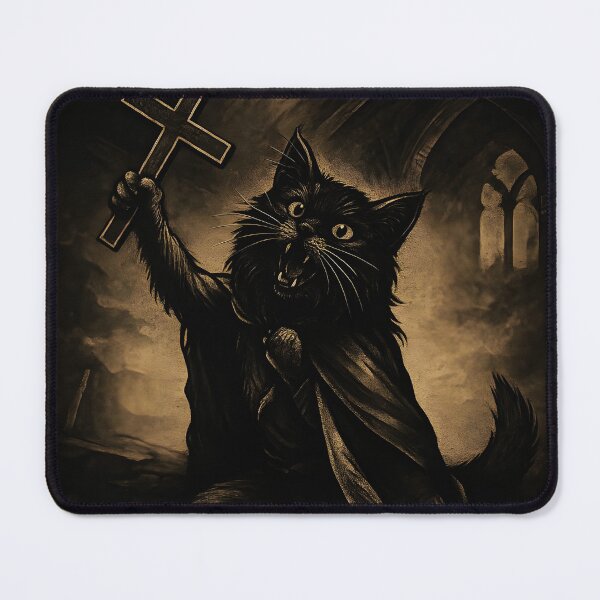 Item preview, Ozzy Pawsbourne – Blizzard of Cats | Gothic Vintage Cat Rock Design designed and sold by bvnf.