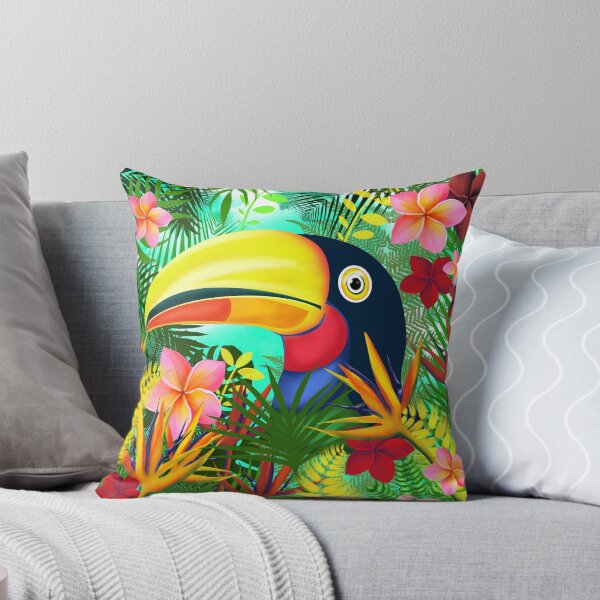 Item preview, Toucan in a sea of flowers - Caribbean dream of color designed and sold by Kreativa1.