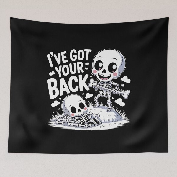 Item preview, Ive Got Your Back - Halloween Skeletons designed and sold by GRABAPSHOP.