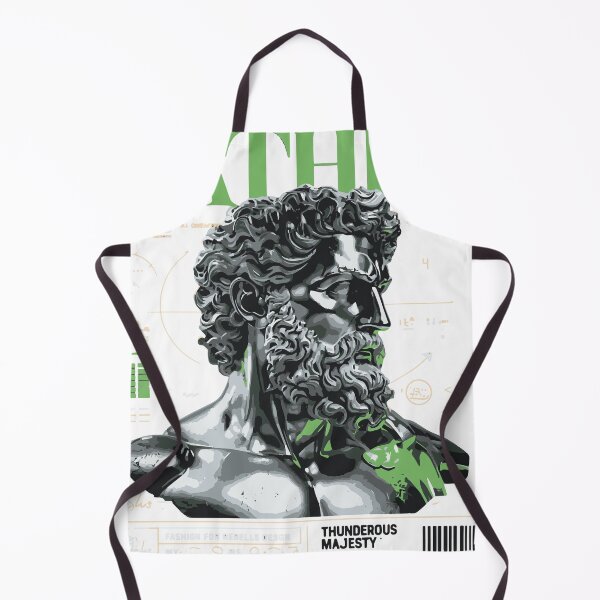 Item preview, Father – Thunderous Majesty Greek Statue Design with Futuristic Aesthetic designed and sold by hakkimsyed.