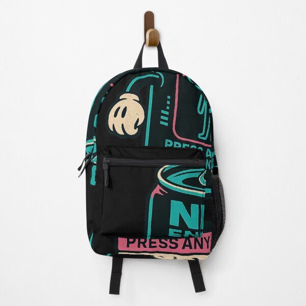 Item preview, NPC ENERGY — Press Any Key to Continue • AI Pathfinding Error (RGB Glitch Can, Cyan‑Magenta‑Black Retro Tee) designed and sold by BeetleDots.
