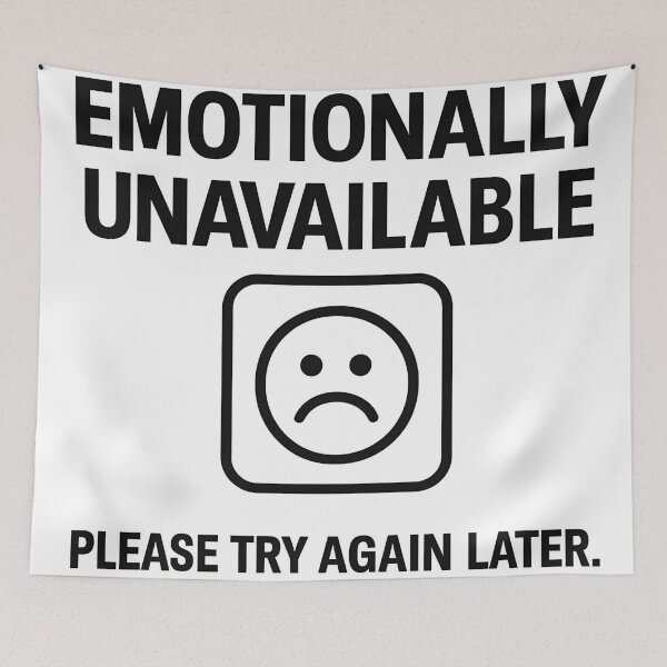 Item preview, Emotionally Unavailable – Bold Minimalist Statement Design designed and sold by BloomOfDesign.