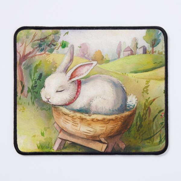 Item preview, Cute bunny is sleeping in the basket. designed and sold by JAMESAMORN.