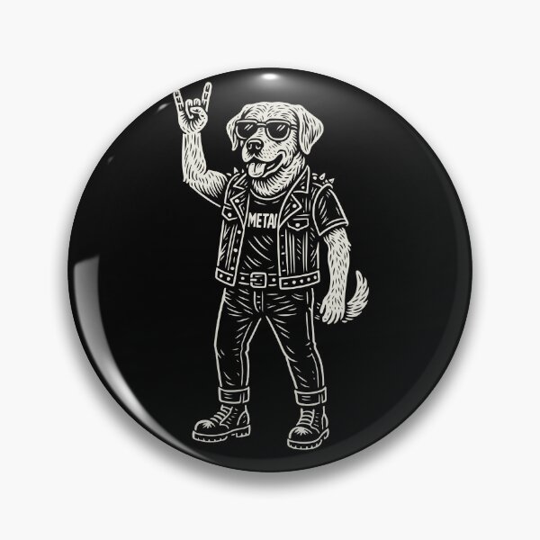 Item preview, Rock Musik Funny Dog Golden Retriever Heavy Metal designed and sold by LuminOrb.