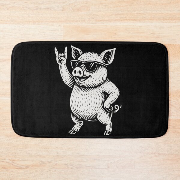 Item preview, Funny Mini pig Rock Musik Heavy Metal Vibes designed and sold by LuminOrb.
