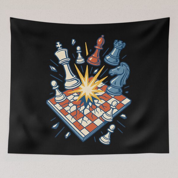 Item preview, Chess Explosion Funny Chess Player Design designed and sold by LuminOrb.