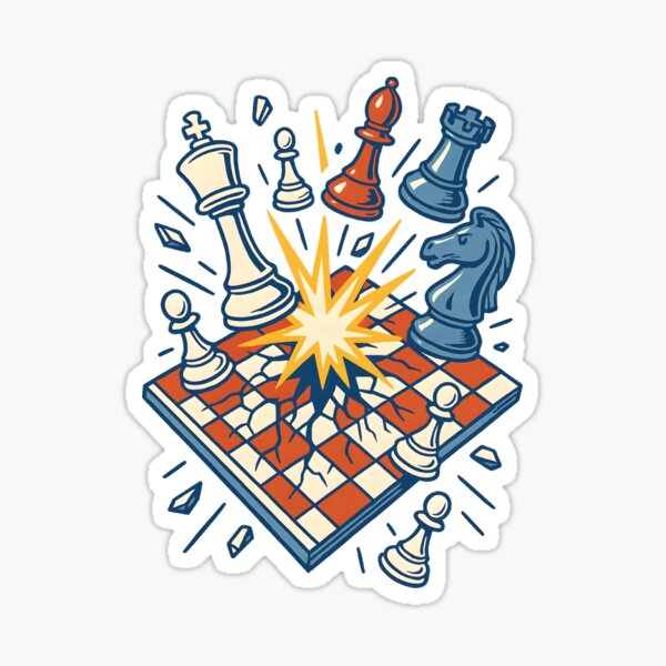 Item preview, Chess Explosion Funny Chess Player Design designed and sold by LuminOrb.