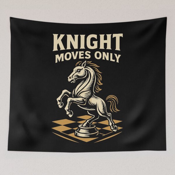 Item preview, Chess Player Knight Moves Only Board Game designed and sold by LuminOrb.