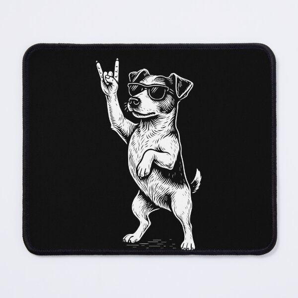 Item preview, Rock Musik Funny Dog Heavy Metal Retro Jack designed and sold by LuminOrb.