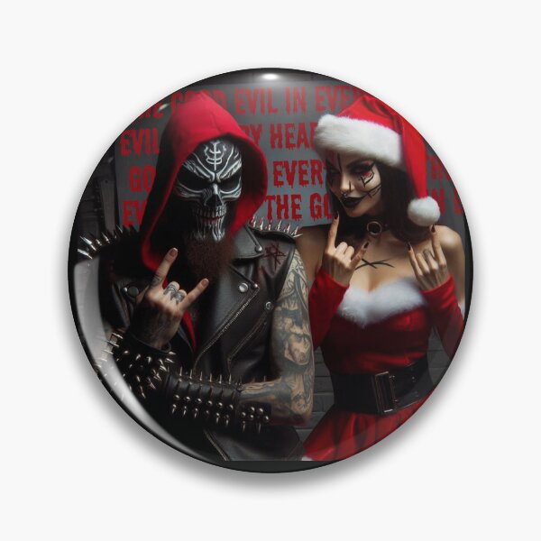 Item preview, Gothic Metal Santa Rock Gesture designed and sold by Voodoo Store Paranormal Collections.