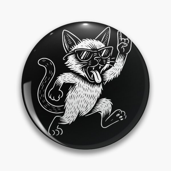 Item preview, Funny Rock Music Siamese cat Retro Heavy Metal designed and sold by LuminOrb.
