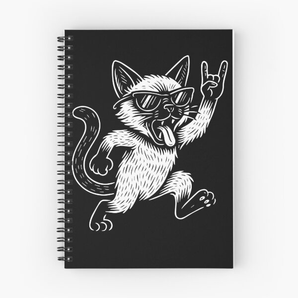 Item preview, Funny Rock Music Siamese cat Retro Heavy Metal designed and sold by LuminOrb.