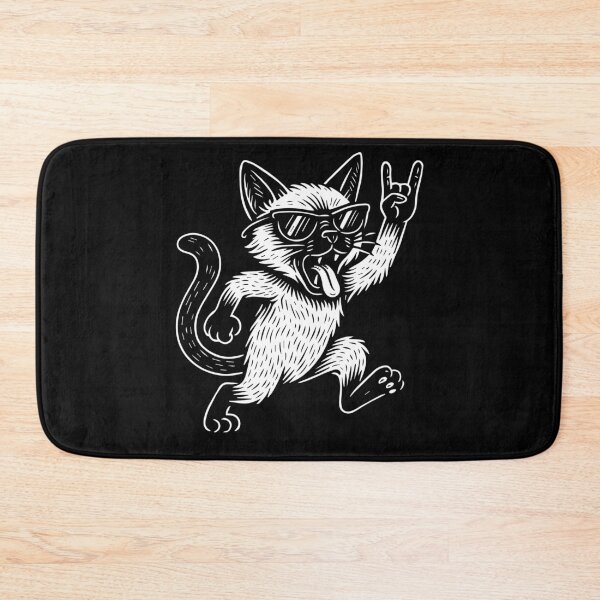 Item preview, Funny Rock Music Siamese cat Retro Heavy Metal designed and sold by LuminOrb.