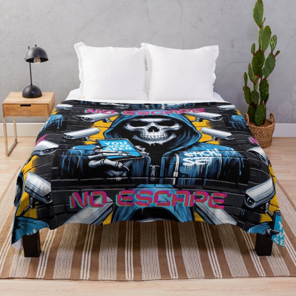 Item preview, Cyberpunk Skull Hacker Street Art designed and sold by KMHArts.