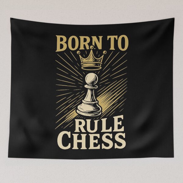 Item preview, Born To Rule Chess Player Chess Club Fun designed and sold by LuminOrb.