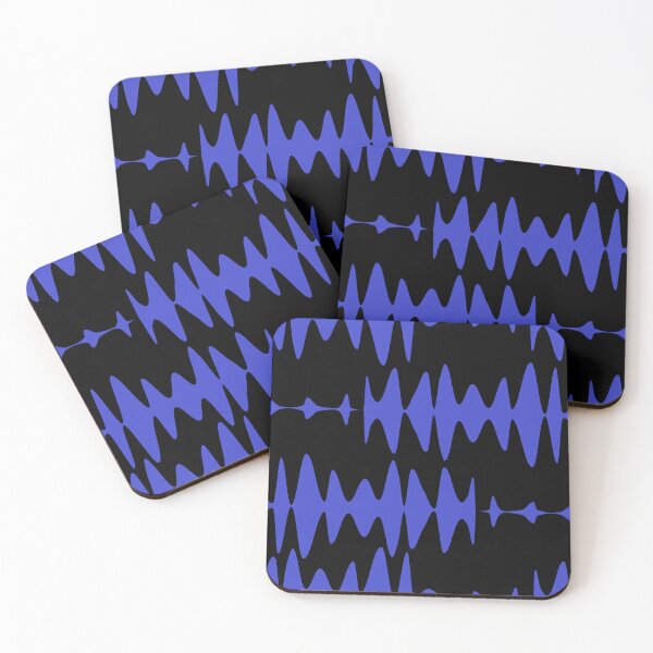 Item preview, Waveform Rhythm – Abstract Blue Soundwave Pattern Poster designed and sold by FestivityFinds.
