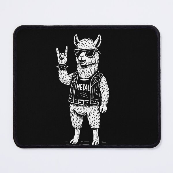 Item preview, Metal Music llama alpaca Funny Rock Musik Heavy designed and sold by LuminOrb.