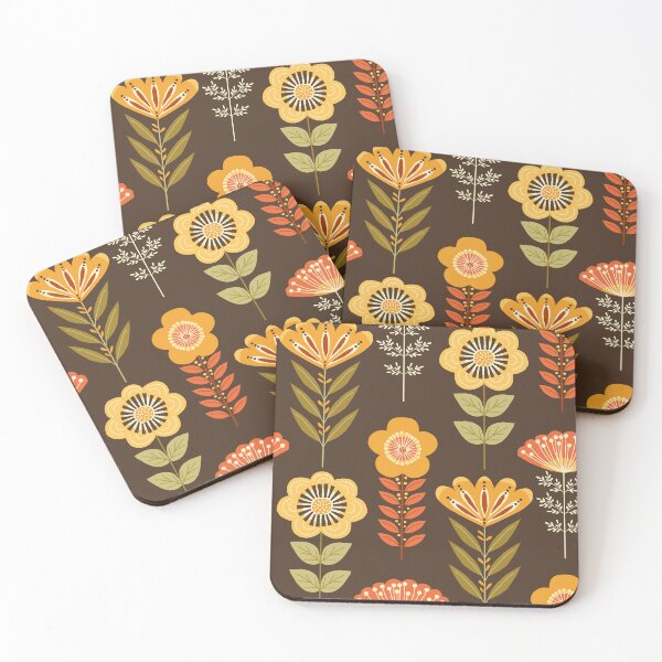 Item preview, Retro floral print designed and sold by Cheekyleopard.