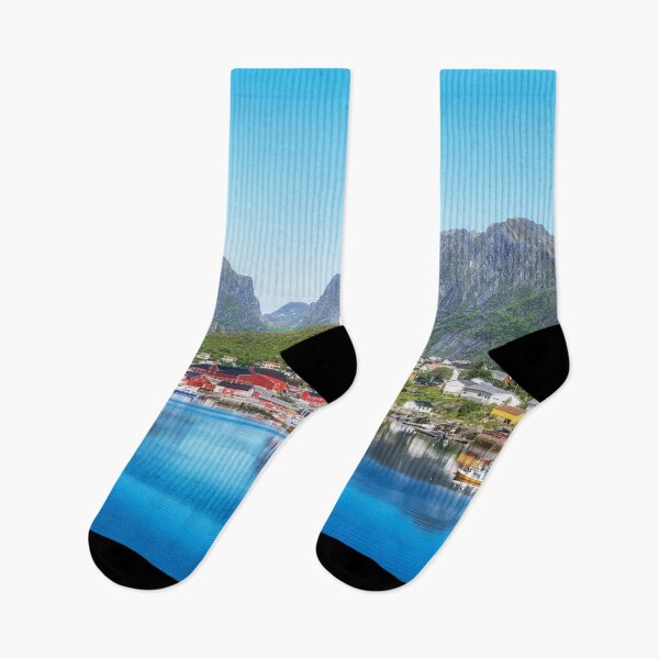 Item preview, Reine Fishing Village in Lofoten Panorama designed and sold by aaronchoi.