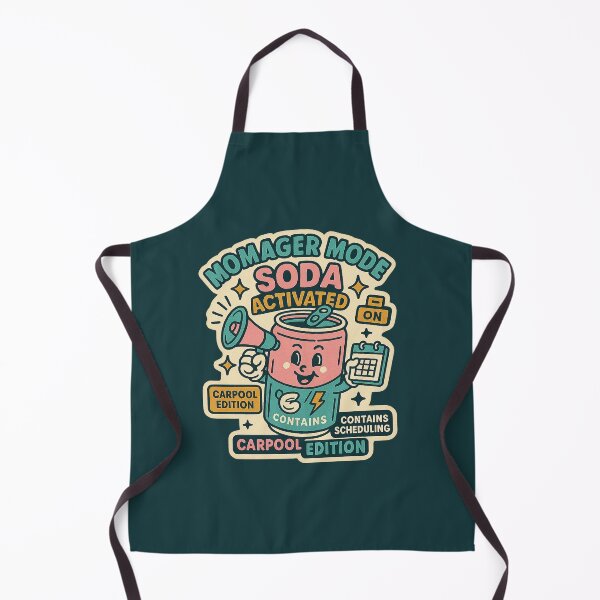 Item preview, Momager Mode Soda — ACTIVATED • Carpool Edition • Contains Scheduling (Millennial Pink + Teal Vintage Sticker Tee) designed and sold by BeetleDots.