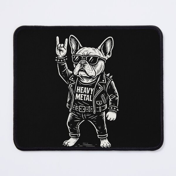 Item preview, Heavy Metal Dog Rock Music French bulldog Funny designed and sold by LuminOrb.