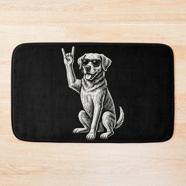 Item preview, Rock Musik Golden Retriever Funny Heavy Metal Dog designed and sold by LuminOrb.