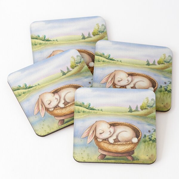 Item preview, Sleepy Bunny in a Basket – Adorable and Cozy Design designed and sold by JAMESAMORN.