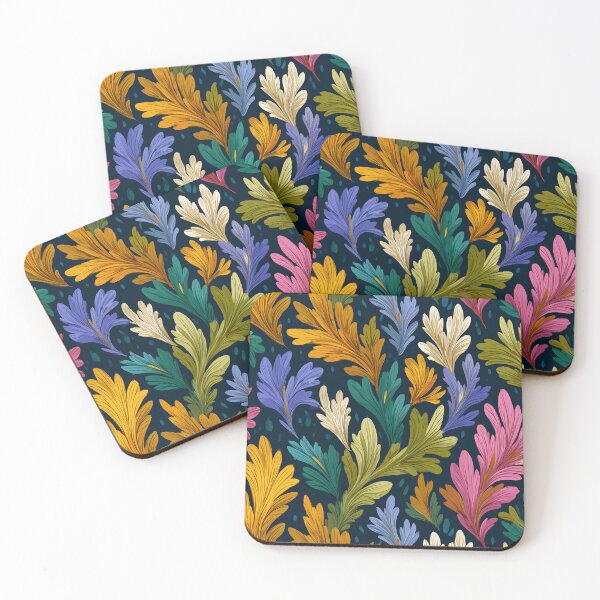 Item preview, Vibrant Tropical Leaf Pattern on Dark Background designed and sold by Art of Ngu.