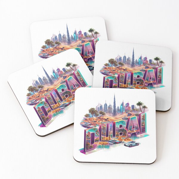 Item preview, DUBAI Gold City – Luxury Oasis Sticker designed and sold by Imaginarium of Chaos falcon88 .