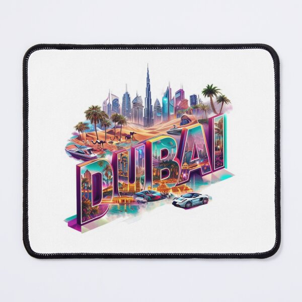 Item preview, DUBAI Gold City – Luxury Oasis Sticker designed and sold by Imaginarium of Chaos falcon88 .