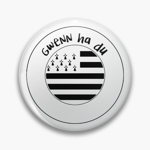 Item preview, Breton Flag – Gwenn ha du Noir et Blanc, Pride of Brittany designed and sold by HermioneArt.