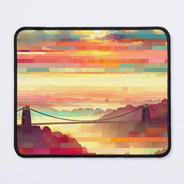 Item preview, Sunrise Over Clifton | Abstract Pastel Cityscape designed and sold by Stoneflower-Art.