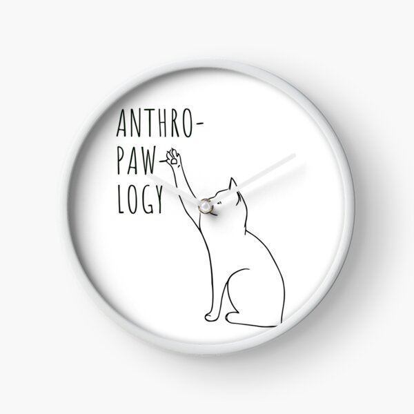 Item preview, Anthro-paw-logy – Funny Cat Pun with Raised Paw Lineart designed and sold by EmeraldeaArt.