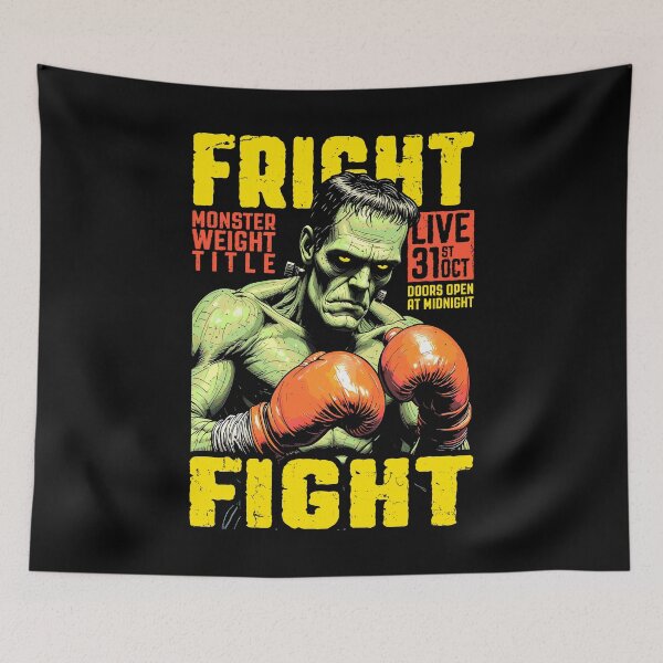 Item preview, Boxer Boxing Frankenstein Fright Fight Halloween Pugilism designed and sold by GrandeDuc.