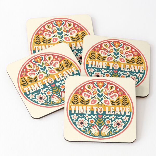 Item preview, "Time to Leave" Vibrant Pattern - Scandinavian Folk Art by heidiannemorris © designed and sold by FOLK ART FUSION by heidiannemorris.