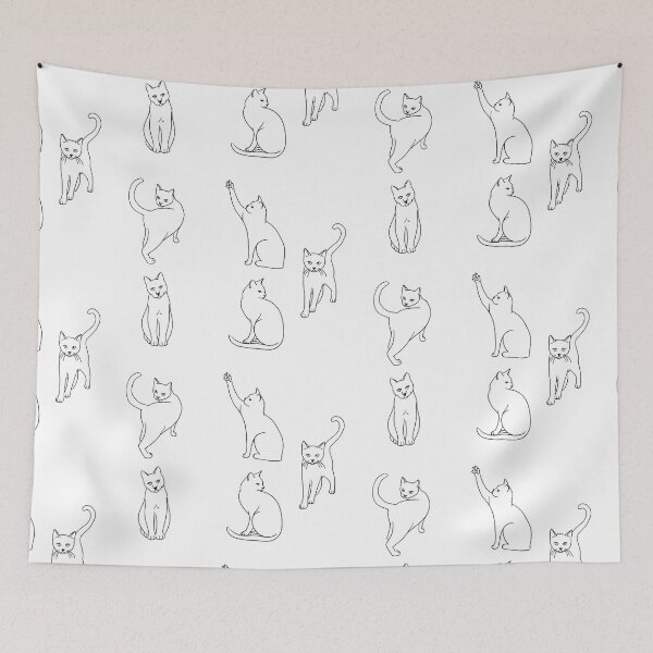 Item preview, Minimalist Cat Lineart Set – 5 Elegant One-Line Adult Cat Illustrations designed and sold by EmeraldeaArt.