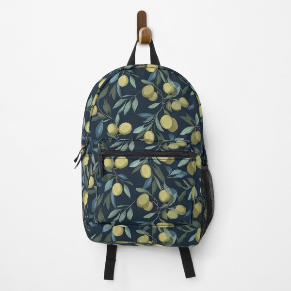 Item preview, Elegant Lemon Branch Pattern – Botanical Fruit Design on Dark Background designed and sold by Art of Ngu.