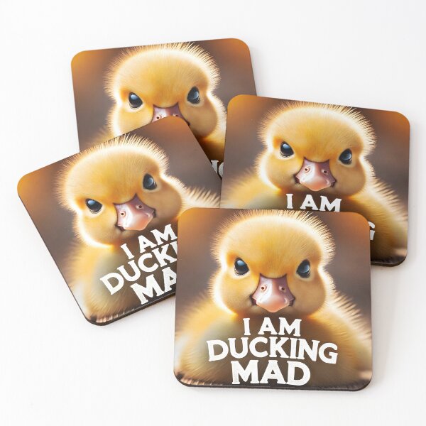 Item preview, I Am Ducking Mad – Angry Cute Duckling Pun Design designed and sold by EmeraldeaArt.