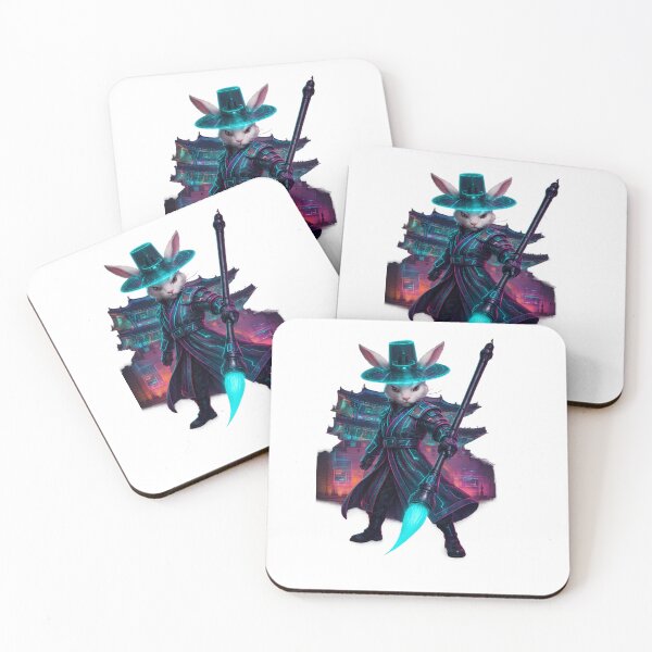 Item preview, Oriental Digital Art Cyberpunk Rabbit Calligrapher designed and sold by JoseOn2200.